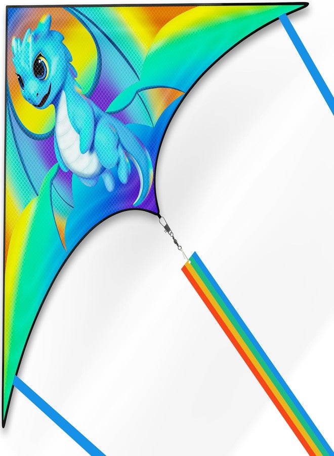 Crogift Kites for Kids Ages 4-8 & 8-12，Large Delta Kite for Adults,Easy to Fly, Kids Kites for Boys and Girls, Perfect for Beginners, Gifts for Holiday Easter Festival (Dragon) - Image 1