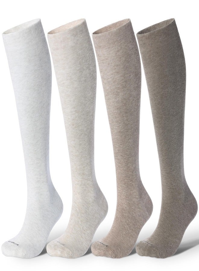 LEVSOX Cotton Compression Socks for Women Men 20-30 mmHg Knee High Cute Support Sock for Pregnancy Flying Nurses - Image 1