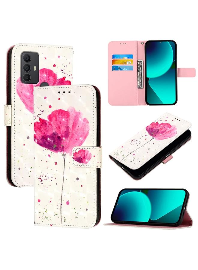 إيروريكس جراب لهاتف TCL 305 / 306 / 30 SE AL02 جراب هاتف جلدي أفقي قابل للطي برسومات ثلاثية الأبعاد - Image 1