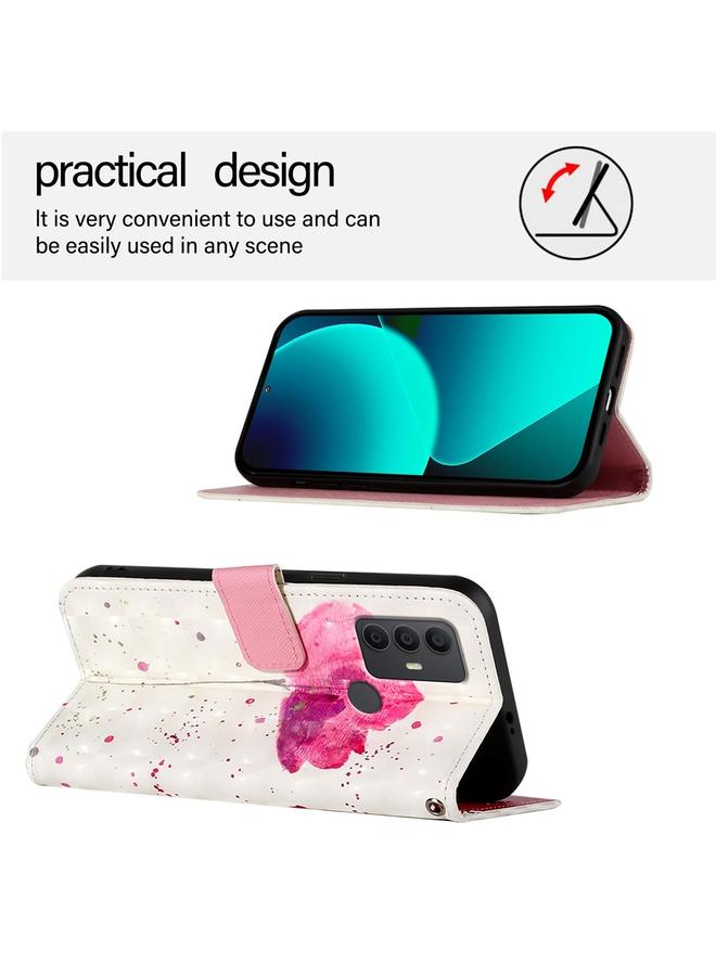 إيروريكس جراب لهاتف TCL 305 / 306 / 30 SE AL02 جراب هاتف جلدي أفقي قابل للطي برسومات ثلاثية الأبعاد - Image 3