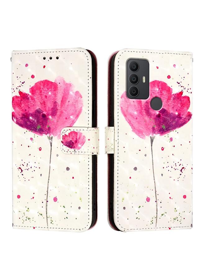 إيروريكس جراب لهاتف TCL 305 / 306 / 30 SE AL02 جراب هاتف جلدي أفقي قابل للطي برسومات ثلاثية الأبعاد - Image 2