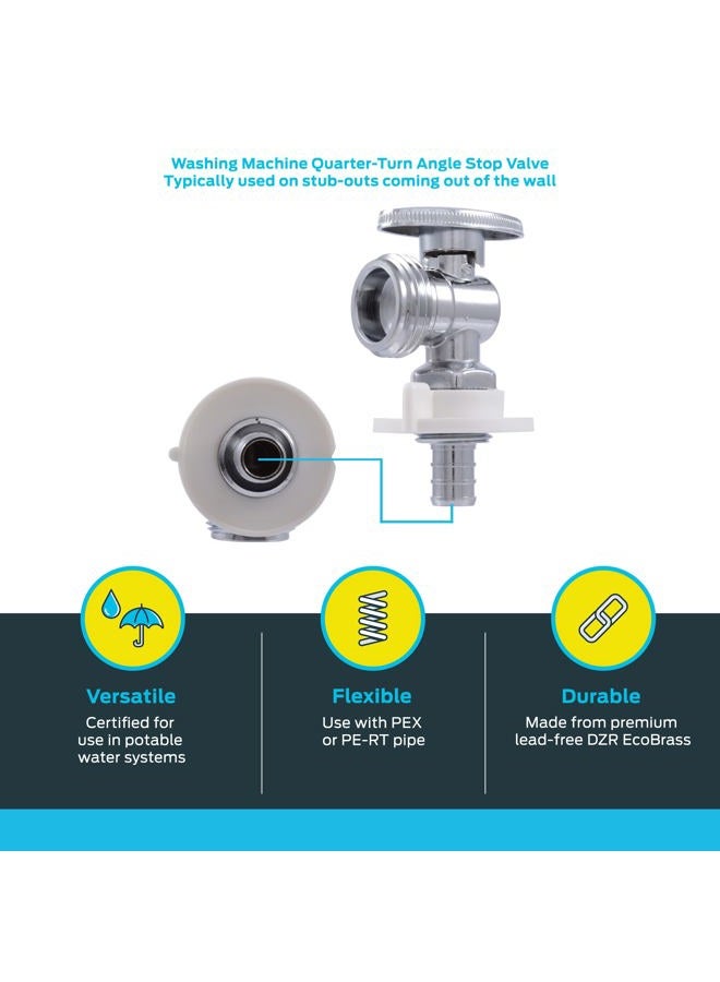 SharkBite 23064LF Pex Angle Shut Off Valve, 1/2-Inch by 3/4-Inch Male Hose Thread, 1/2 Inch x 3/4 Inch MHT, Brass - Image 3