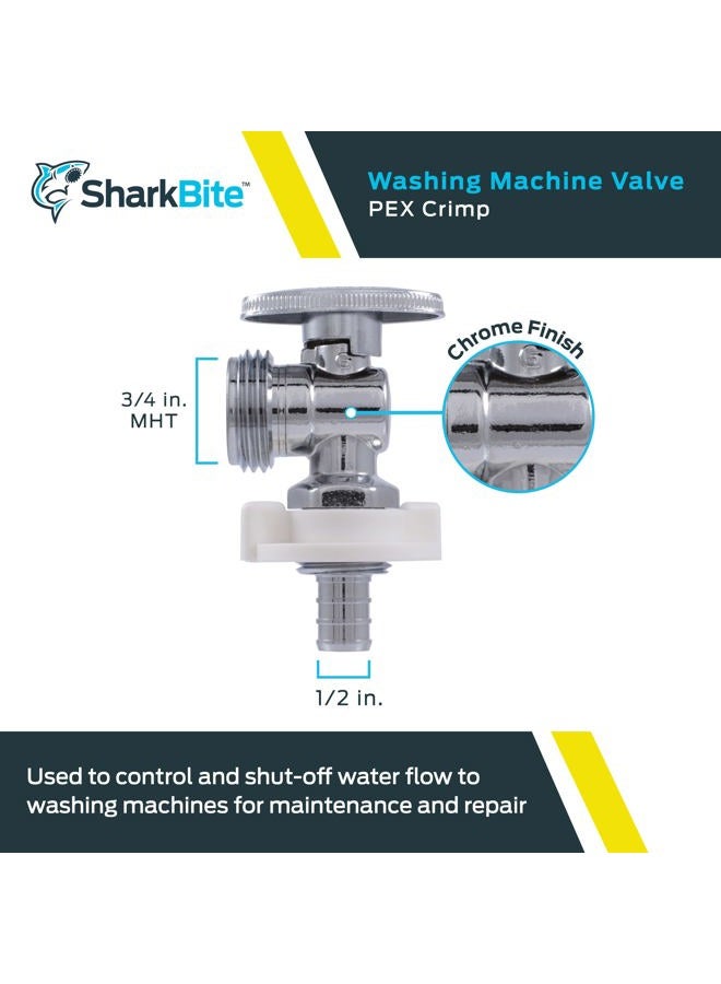 SharkBite 23064LF Pex Angle Shut Off Valve, 1/2-Inch by 3/4-Inch Male Hose Thread, 1/2 Inch x 3/4 Inch MHT, Brass - Image 2
