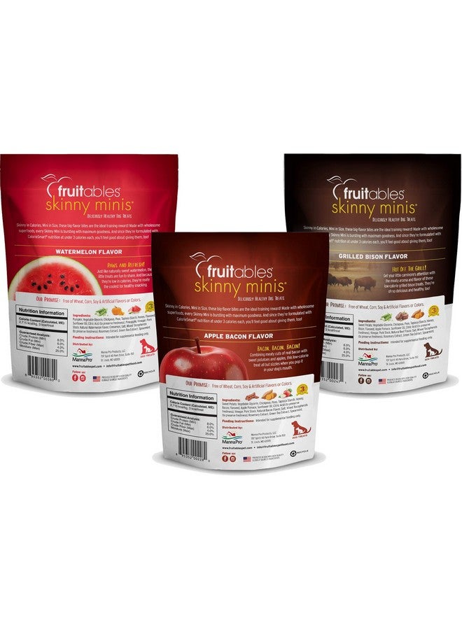 Fruitables Soft And Chewy Skinny Minis Grain Free Dog Training Treats Variety Pack Of 61 Of Each Flavor - Image 2