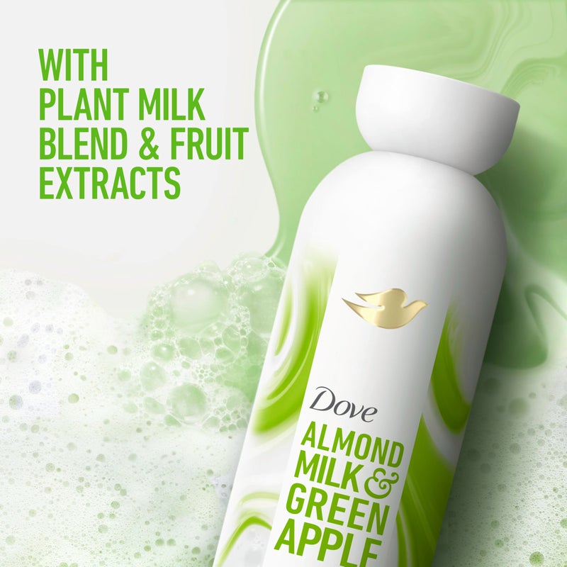 Dove Plant Milk Cleansing Body Wash Almond Milk & Green Apple for Moisturized Skin Gentle Cleanser, No Sulfates or Parabens, pH balanced 17.5 fl oz - Image 2