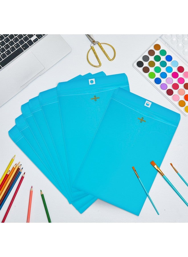 Geyee 100 Pcs Clasp Envelopes Manilla Envelopes Gummed Mailing Envelopes for Storing or Mailing Colored Envelopes for Home Office Business Supplies(Lake Blue,9 x 12 Inch) - Image 5