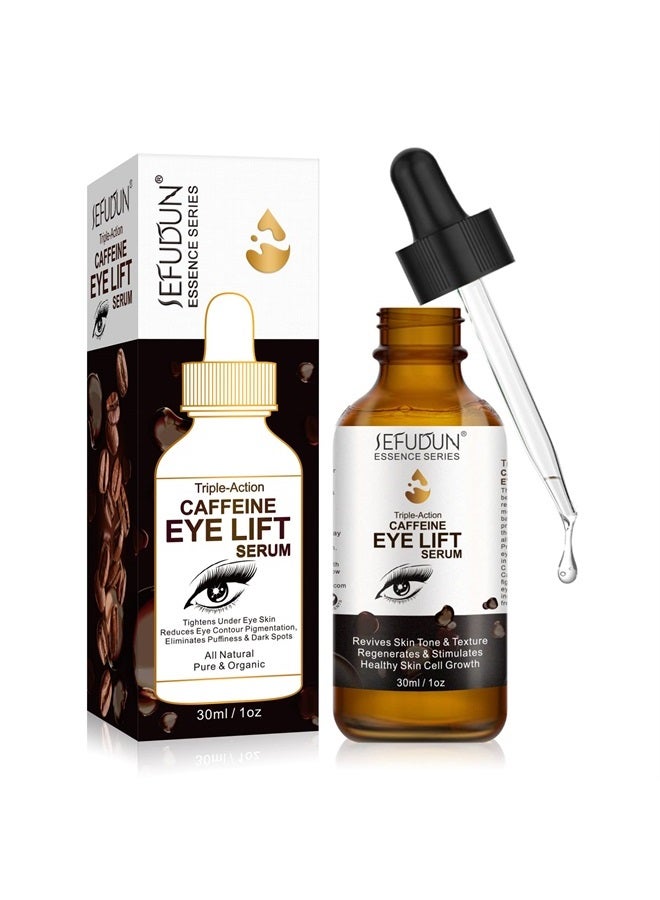 SOLOTREE Caffeine Eye Serum with Vitamin C, Hyaluronic Acid, Collagen, 30ml - Image 1