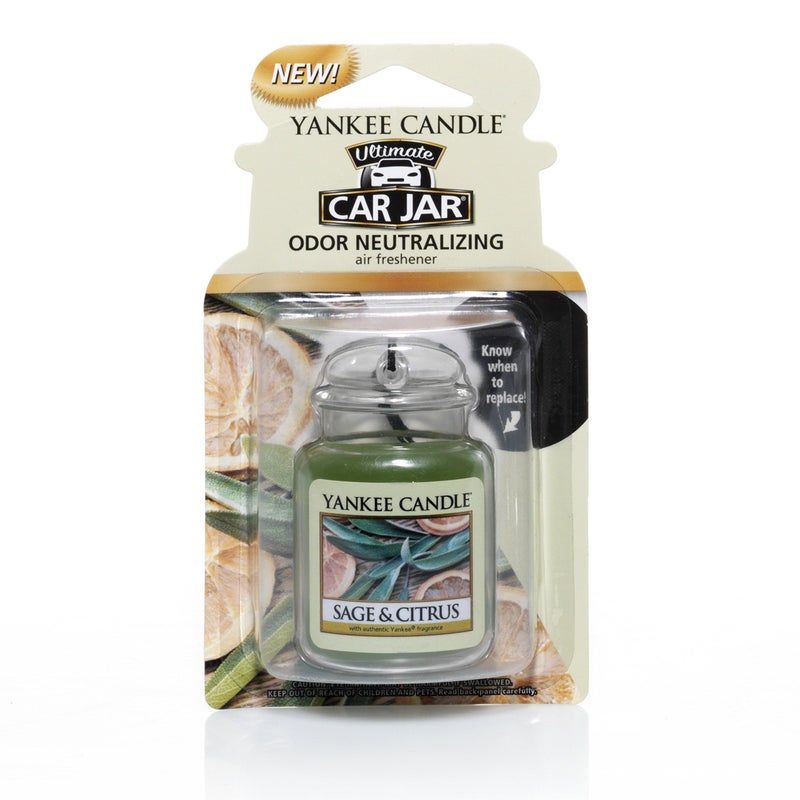 YANKEE CANDLE معطرات هواء السيارة من يانكي كاندل، جرة السيارة المعلقة® برائحة المريمية والحمضيات النهائية، يزيل الروائح لمدة تصل إلى 30 يومًا - Image 5
