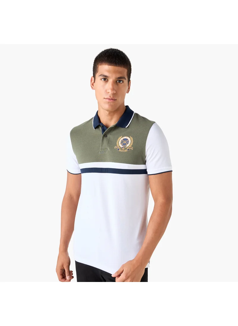 سبلاش فيڤ Embroidered Colourblock Polo T-shirt