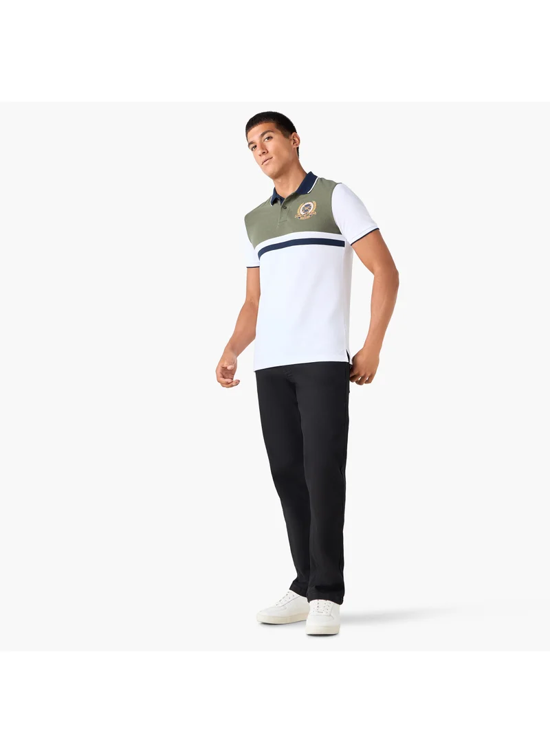 سبلاش فيڤ Embroidered Colourblock Polo T-shirt