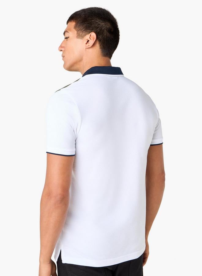 Splash FAV Embroidered Colourblock Polo T-shirt - Image 3