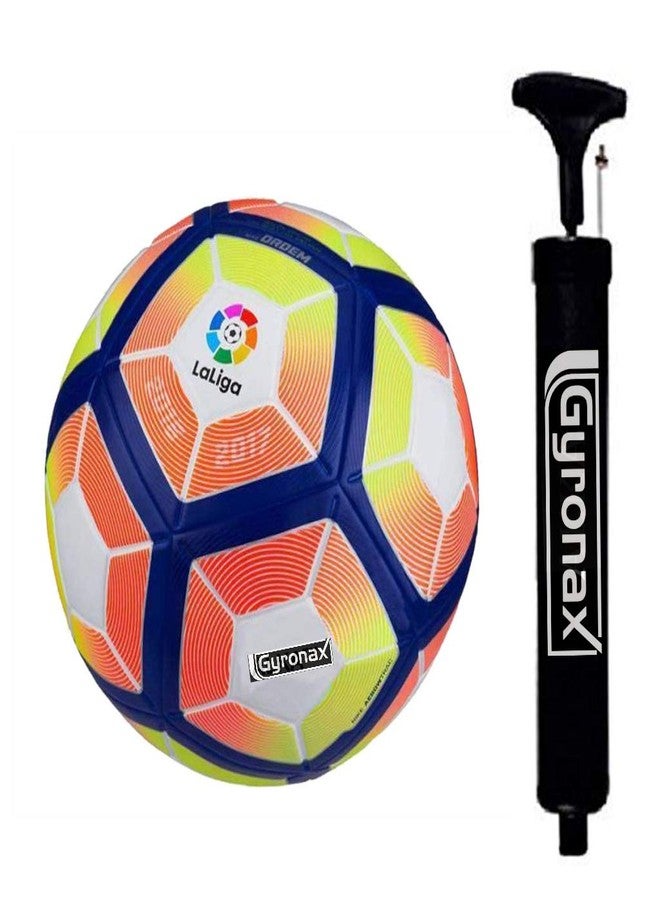 Gravin Laliga Football with Football Pump Combo & Air niddle, Size 5 No - Image 2