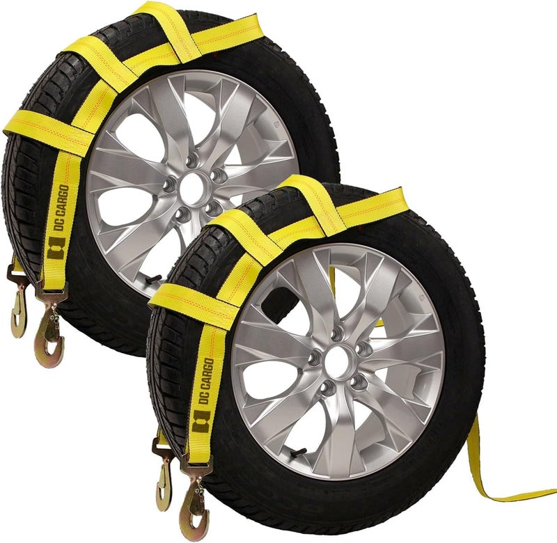 DC Cargo Mall Tow Dolly Basket Straps with Twisted Snap Hooks - 2-Pack - Image 1