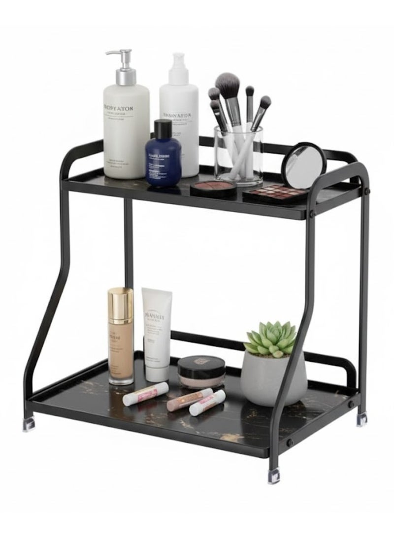 Talala 2 Tier Countertop Organizer for Kitchen, Bathroom Multi-Functional Coffee and Tea Station Organizer, Makeup Organizer and Kitchen Standing Shelf, Spice Rack Storage Shelf - Image 1