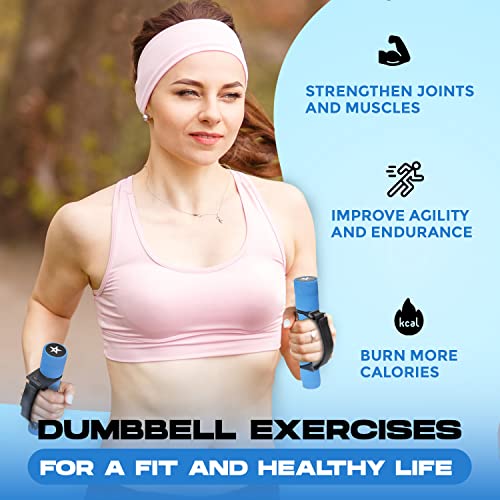 Yes4All 4lbs Dumbbell Hand Weights for Walking/Travel Weights for Exercising with Adjustable Straps, Foam Cover, Color Coded Weight Options - Image 4