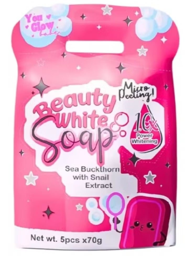 جلو يو جلو بيبي صابون أبيض بيوتي (5 قطع*70 جرام) - Image 1