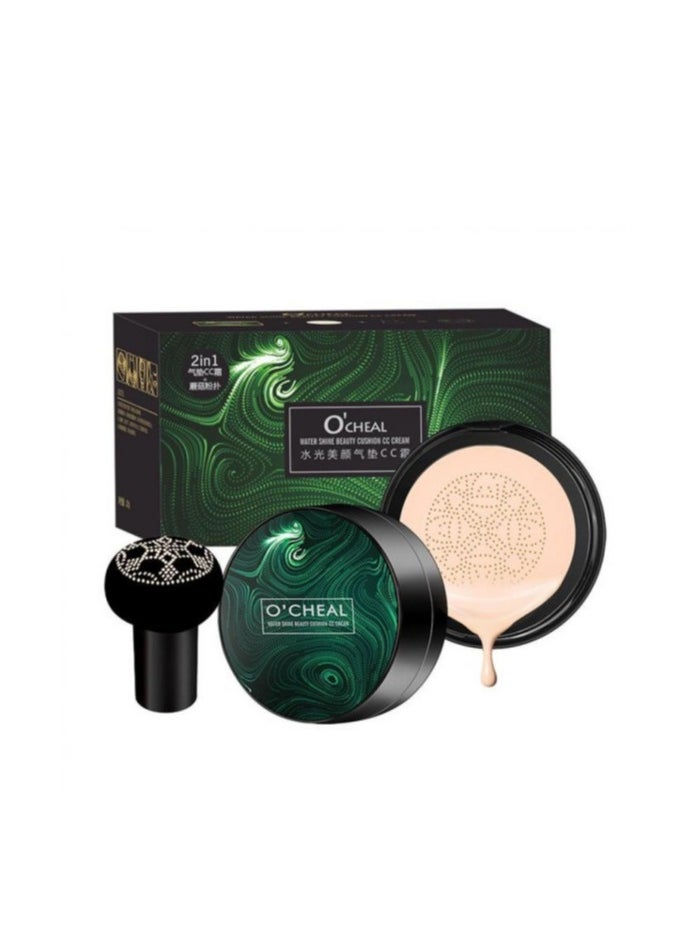 CC Cream for Glowing Skin with Sponge Applicator Beige Mushroom Head Air Cushion by Oshel, BB Cream Foundation and Concealer for Face Comestic, Compact Makeup Cushion Ivory White - pzsku/Z1D402474314768DC5A1FZ/45/_/1735803743/d6eeb684-49b8-4422-a929-9cb6891f6229