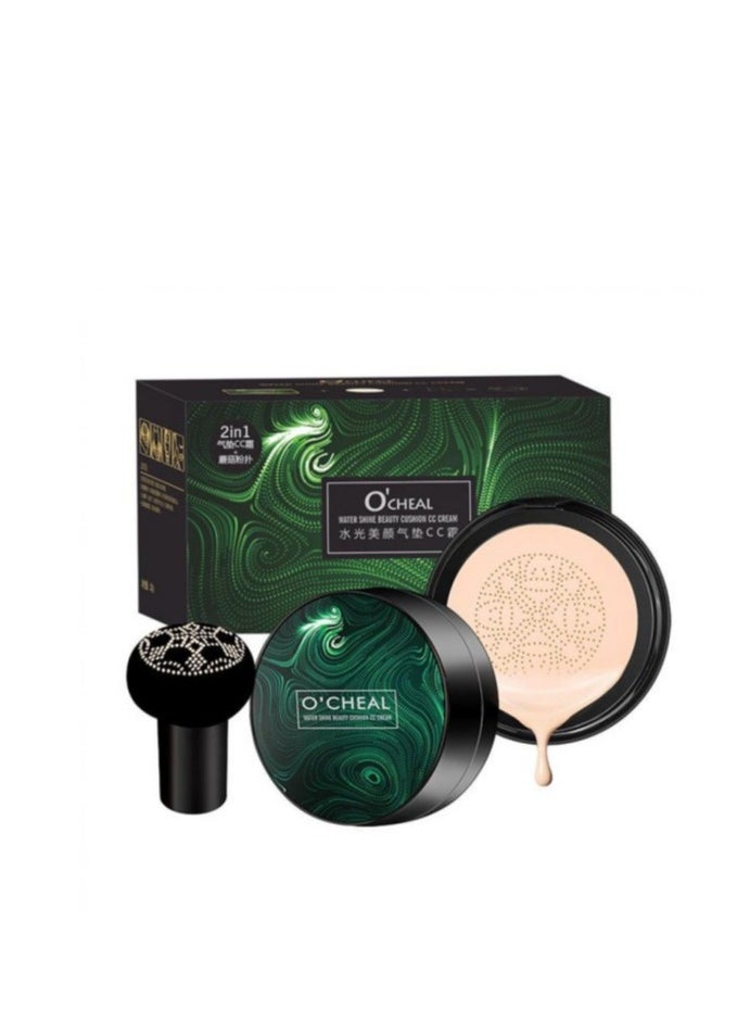 CC Cream for Glowing Skin with Sponge Applicator Beige Mushroom Head Air Cushion by Oshel, BB Cream Foundation and Concealer for Face Comestic, Compact Makeup Cushion Ivory White - pzsku/Z1D402474314768DC5A1FZ/45/_/1735803744/df23baa4-09be-4492-83ef-c037c57b4854