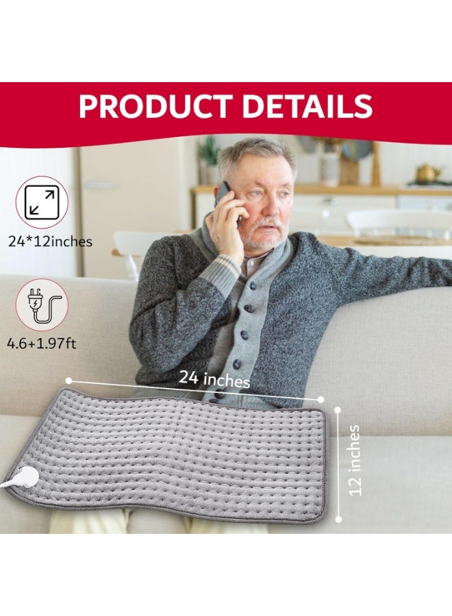 Orthopedic Electric Heating Pad for Professional Pain Relief - Advanced Thermal Therapy for Back, Neck, and Shoulders - Features 10 Heat Settings & 3 Timer Modes - High-Performance Heat Pad with Safety Auto-Off Technology - Image 4