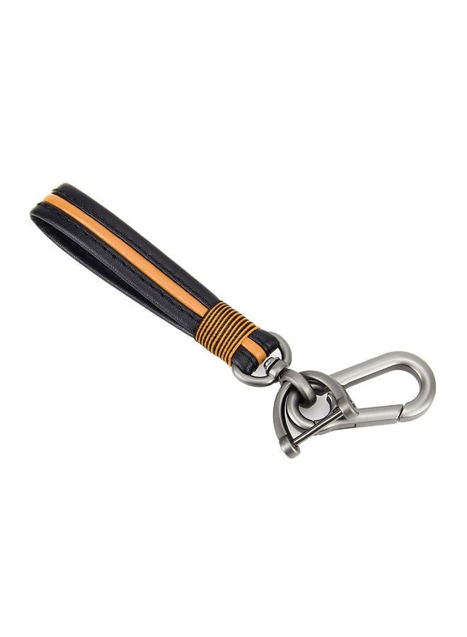 NIBEMINENT Leather Strap Metal Buckle Keychain - Image 1