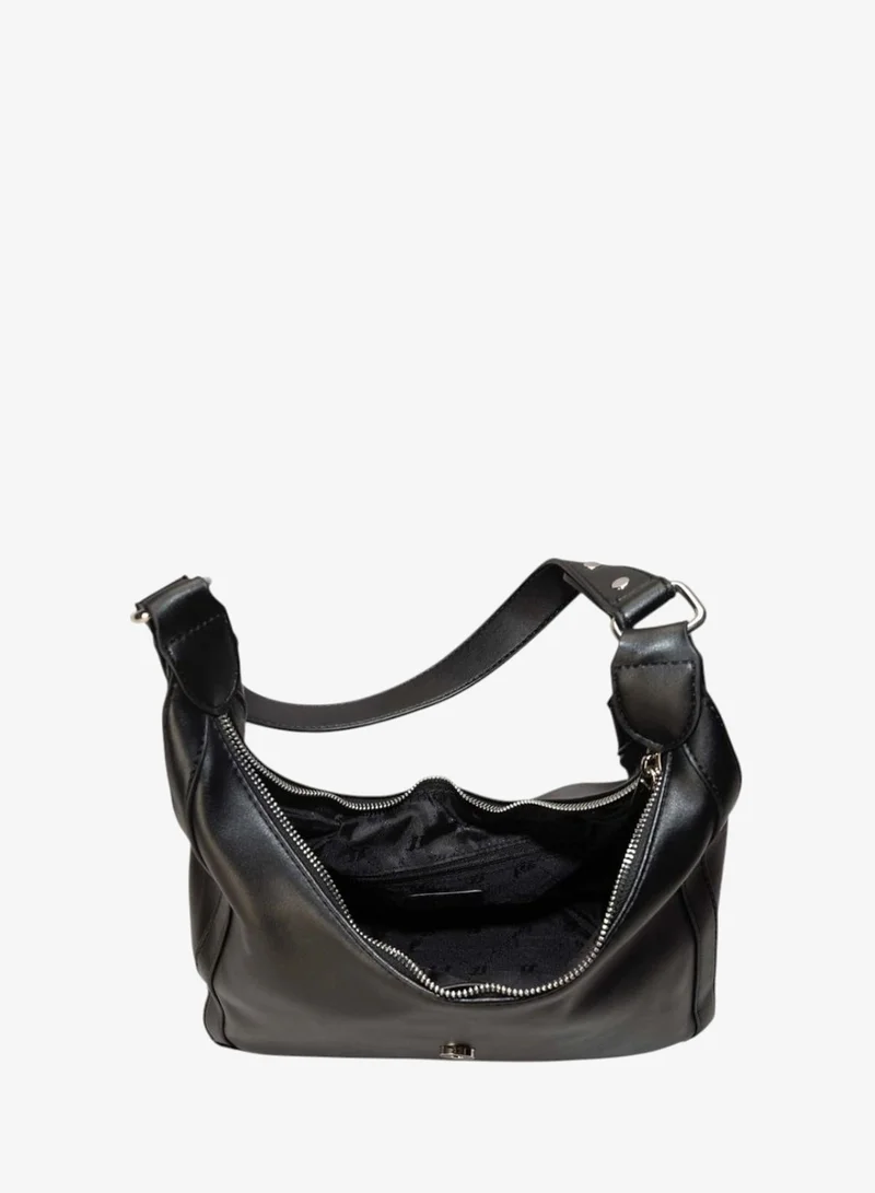 Bata Black Classic Shoulder Hobo Bag for Women | Best Price UAE