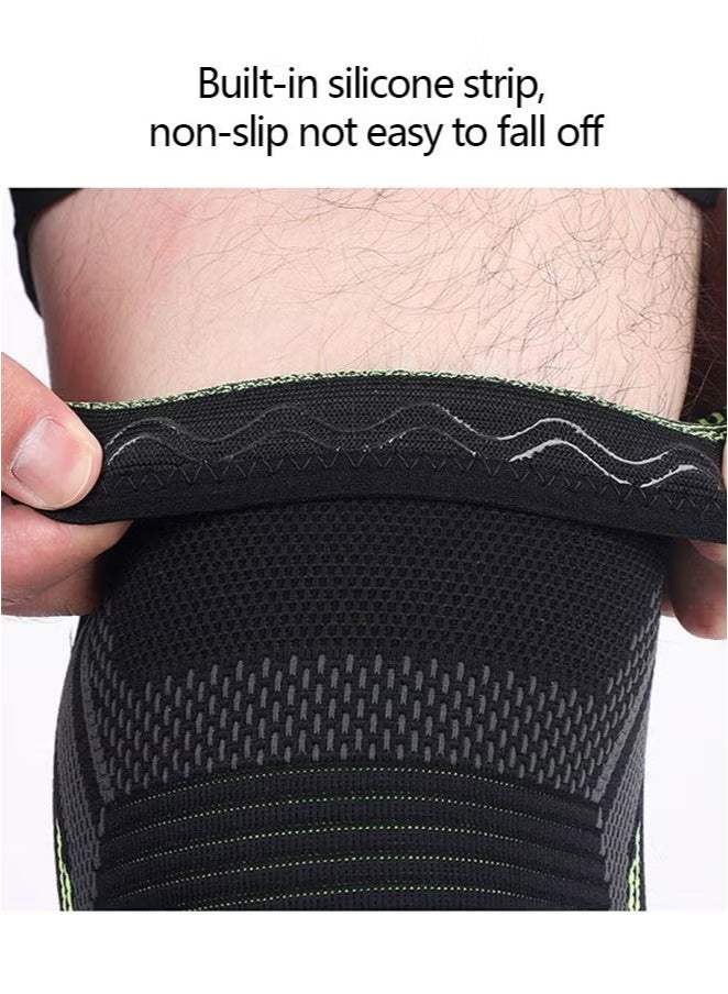 Unisex Anti-Slip Knee Brace Sleeves (1 Pair) - Premium Compression Support for Arthritis, Joint Pain & Meniscus Tear Relief - Soft Breathable Design for Basketball, Running & Fitness（L） - Image 5