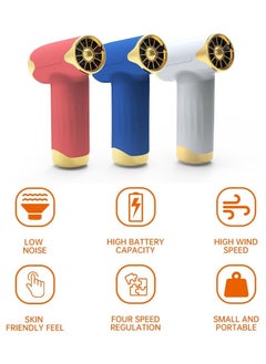 Generic Air Blower High Speed Cordless Air Blower Handheld Electric Air Duster with Brushless Motor & Rechargeable Battery Support 4 Adjustable Speeds for Camping Dusting Inflating Cooling  - Image 4