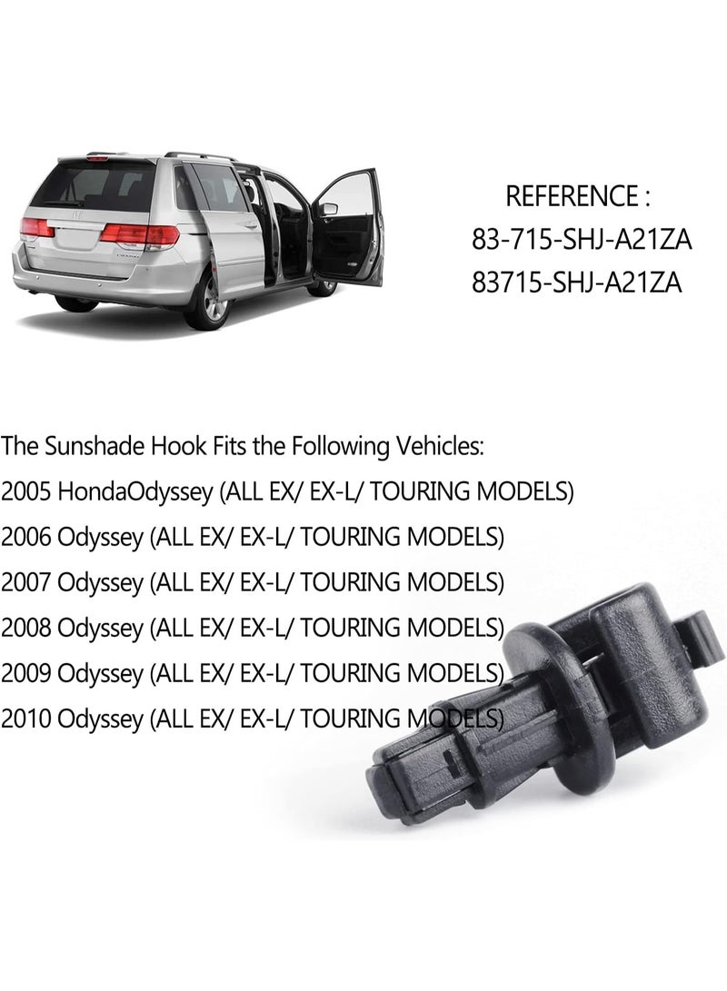 Set of 6 Sunshade Hook Clips Replacement for Odyssey Compatible with 2005-2010 Odyssey Sliding Door Holder 83-715-SHJ-A21ZA, 83715-SHJ-A21ZA - Image 5