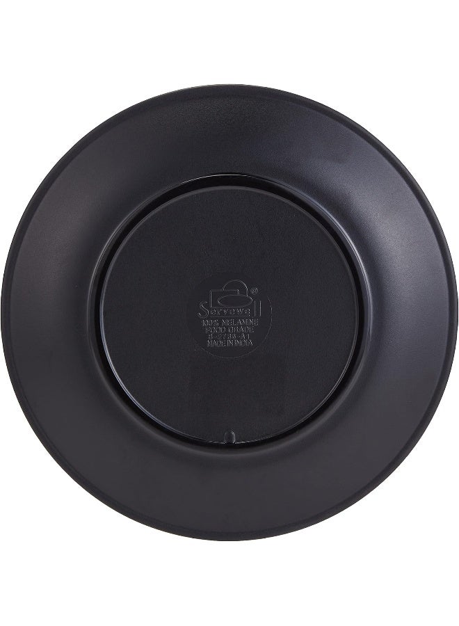 Servewell طبق سيرفويل ميلامين هوريكا أسود مزخرف 19 سم - Image 3