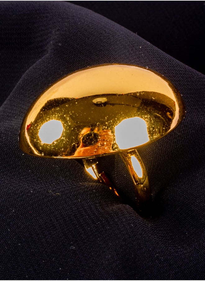 Golden Stainless Steel Free Size Ring