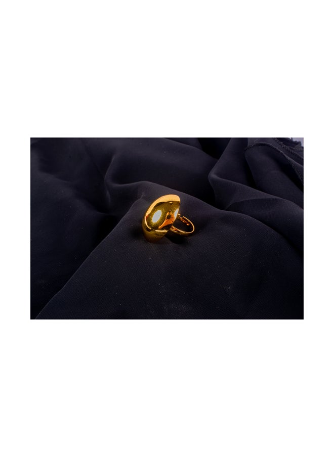 Golden Stainless Steel Free Size Ring