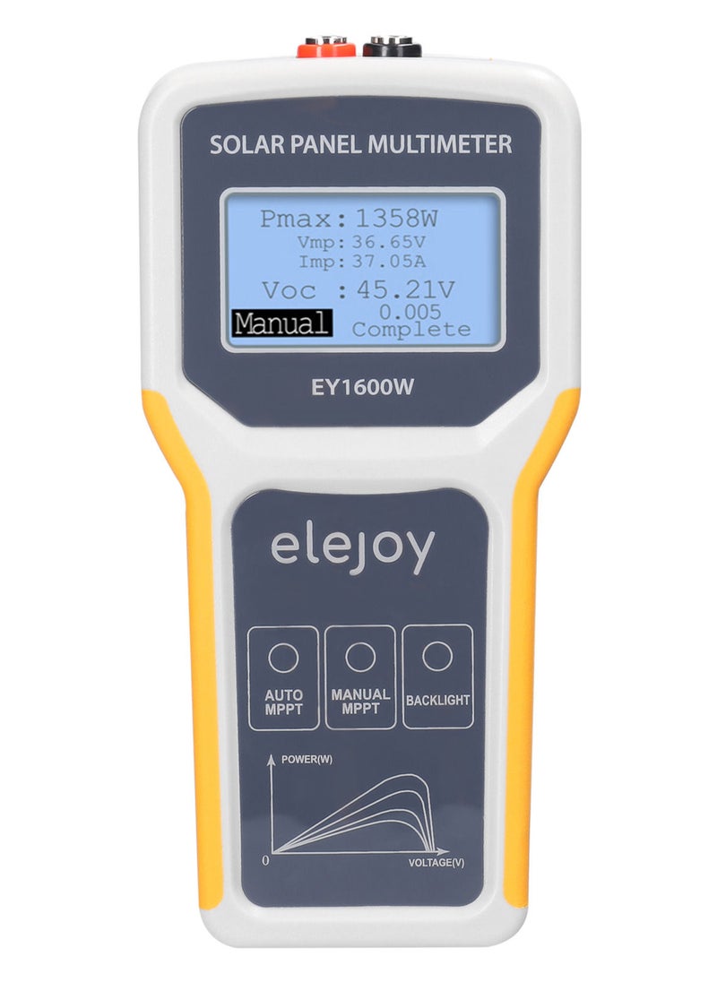 Generic - 1600W Photovoltaic Panel Multimeter Solar Panel MPPT Tester Open Circuit Voltage Test Device Maximum Power Point Voltage Current Power Test Meter LCD Display with Backlight - Image 1