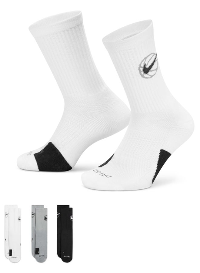 Nike U NK CREW EVERYDAY BBALL 3PR  - Image 3