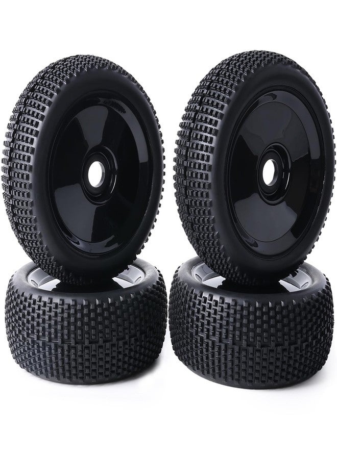 ZRRC Preglued 17mm Hex RC Buggy Truggy Wheels and Tires 1/8 Scale RC Pin Tires Wheels for 1/8 Arrma Typhon 6S 3S Losi 8IGHT X/E 2.0 XT/XTE Traxxas Team Associated HPI RC Off-Road Tyres (Black) - Image 1