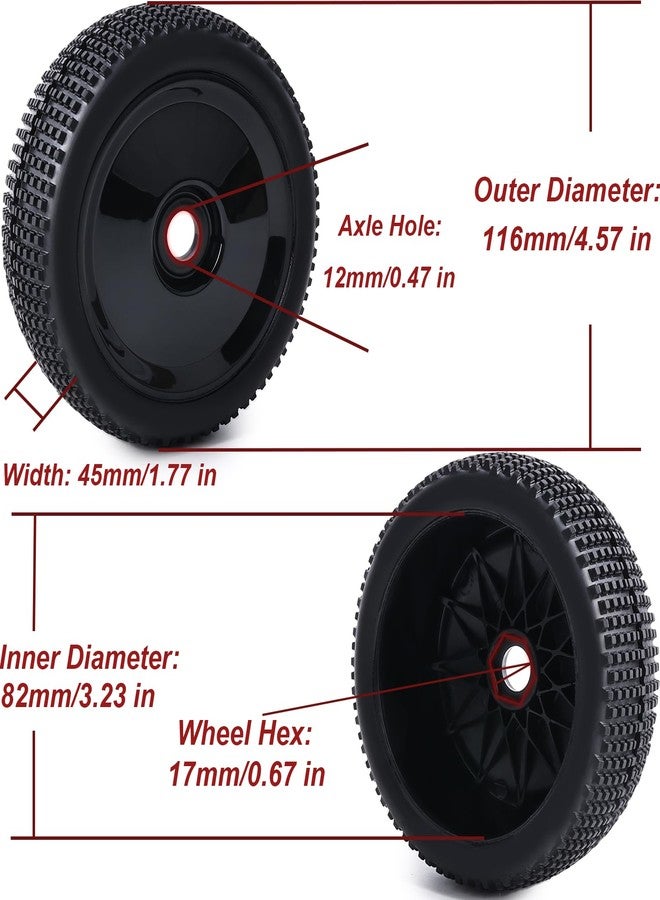 ZRRC Preglued 17mm Hex RC Buggy Truggy Wheels and Tires 1/8 Scale RC Pin Tires Wheels for 1/8 Arrma Typhon 6S 3S Losi 8IGHT X/E 2.0 XT/XTE Traxxas Team Associated HPI RC Off-Road Tyres (Black) - Image 2