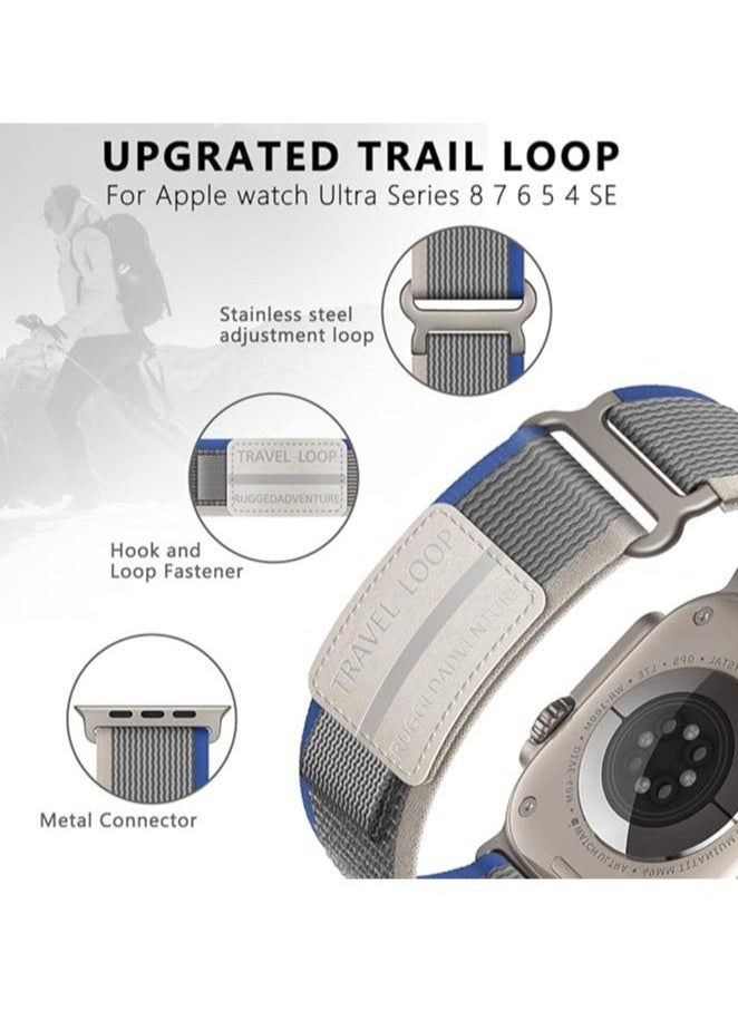 ELTRAZONE - "Trail Loop Nylon Band for Apple Watch Ultra/Ultra 2 49mm, Series 10 (46mm), Series 9/8/7 (45mm), and Series 6/5/4/3/2/1 (42mm) – Lightweight, Adjustable Sport Strap for Apple Watch" - Image 1
