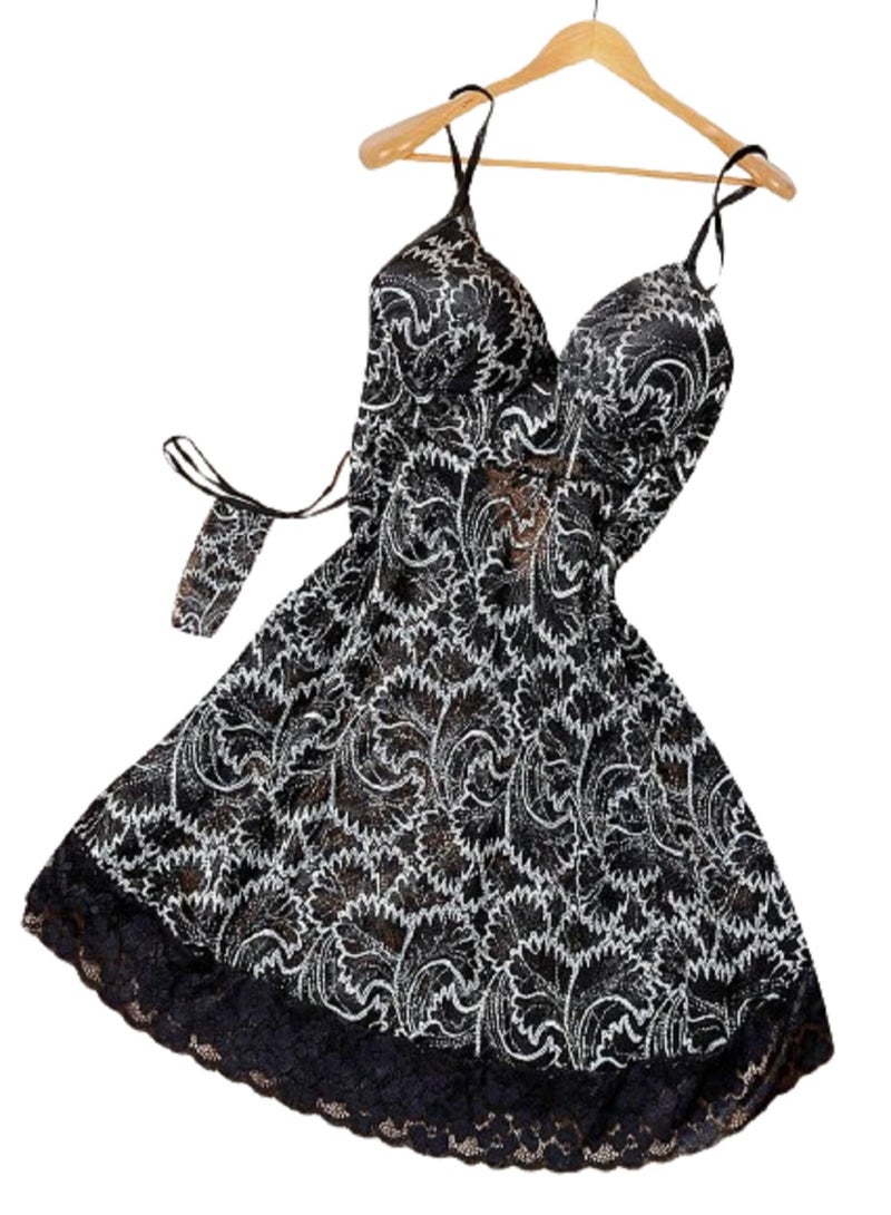 women's mini printed sleepdress