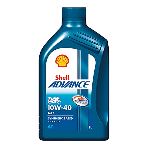 Shell Advance AX7 4T 10W-40 API SM Synthetic Technology Motorbike Engine Oil (1L) - Image 1
