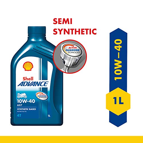 Shell Advance AX7 4T 10W-40 API SM Synthetic Technology Motorbike Engine Oil (1L) - Image 2