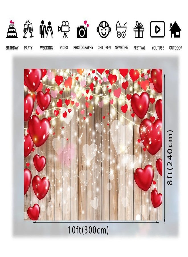 LTLYH 10x8ft Valentine's Day Backdrop Valentines Banner Valentines Decorations Valentine's Day Wedding Anniversary Party Girl Birthday Decor Supplies 247 - Image 4