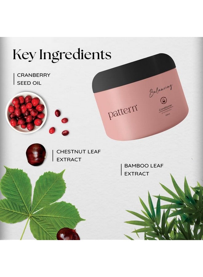 PATTERN Balancing Conditioner For Men & Women - For All Hair Types | Smooth & Shiny Hair | Sulphate & Paraben Free | Cranberry Seed Oil & Antioxidants, Strengthening & Repairing - 200Ml - Image 2