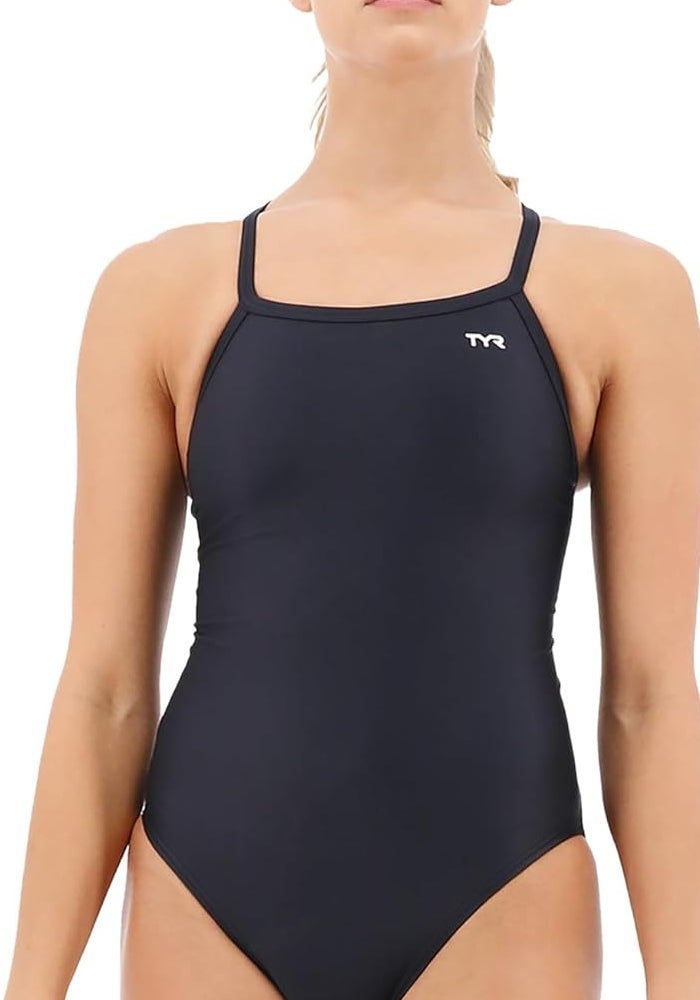 TYR Women's Tyreco Solid Diamondback Swimsuit - Black - Image 1