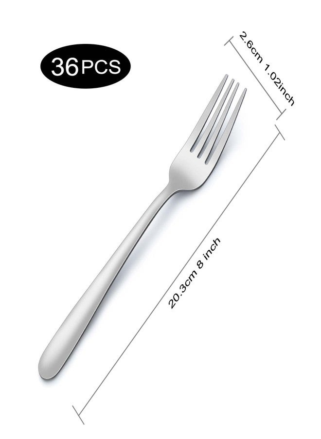 Pleafind 36-Piece Dinner Forks Set (8 inch), Stainless Steel Forks Silverware, Mirror Polished Fork Set, Small Forks for Home, Kitchen, Restaurant, Dishwasher Safe - Image 2