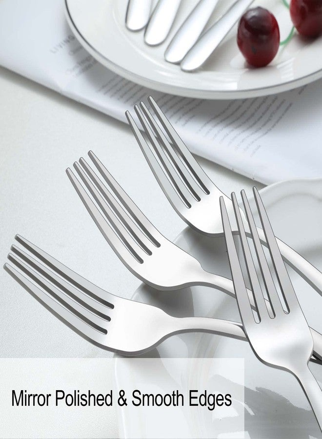 Pleafind 36-Piece Dinner Forks Set (8 inch), Stainless Steel Forks Silverware, Mirror Polished Fork Set, Small Forks for Home, Kitchen, Restaurant, Dishwasher Safe - Image 4