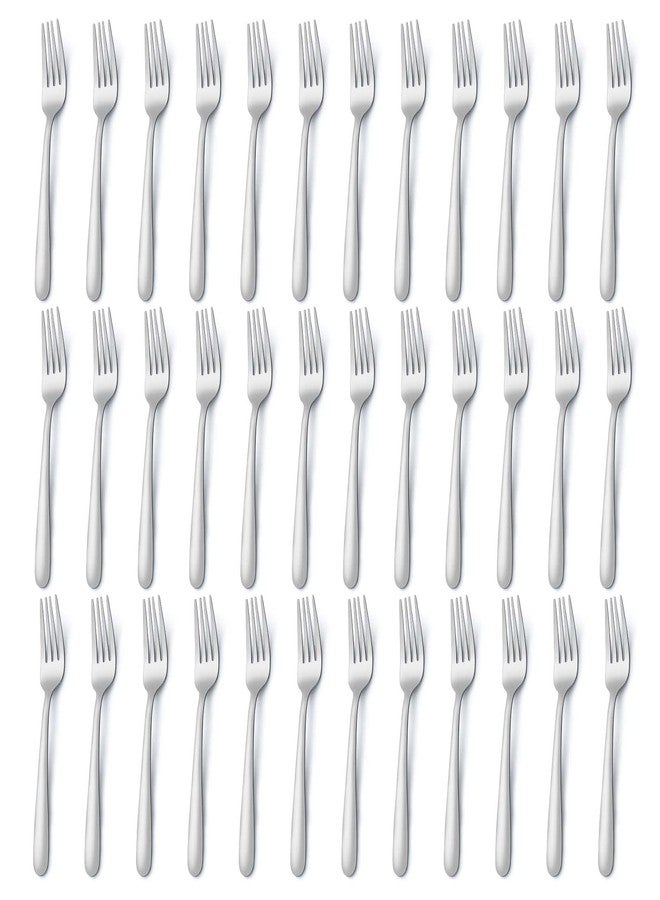 Pleafind 36-Piece Dinner Forks Set (8 inch), Stainless Steel Forks Silverware, Mirror Polished Fork Set, Small Forks for Home, Kitchen, Restaurant, Dishwasher Safe - Image 1