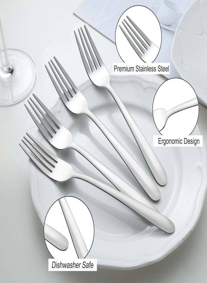 Pleafind 36-Piece Dinner Forks Set (8 inch), Stainless Steel Forks Silverware, Mirror Polished Fork Set, Small Forks for Home, Kitchen, Restaurant, Dishwasher Safe - Image 3