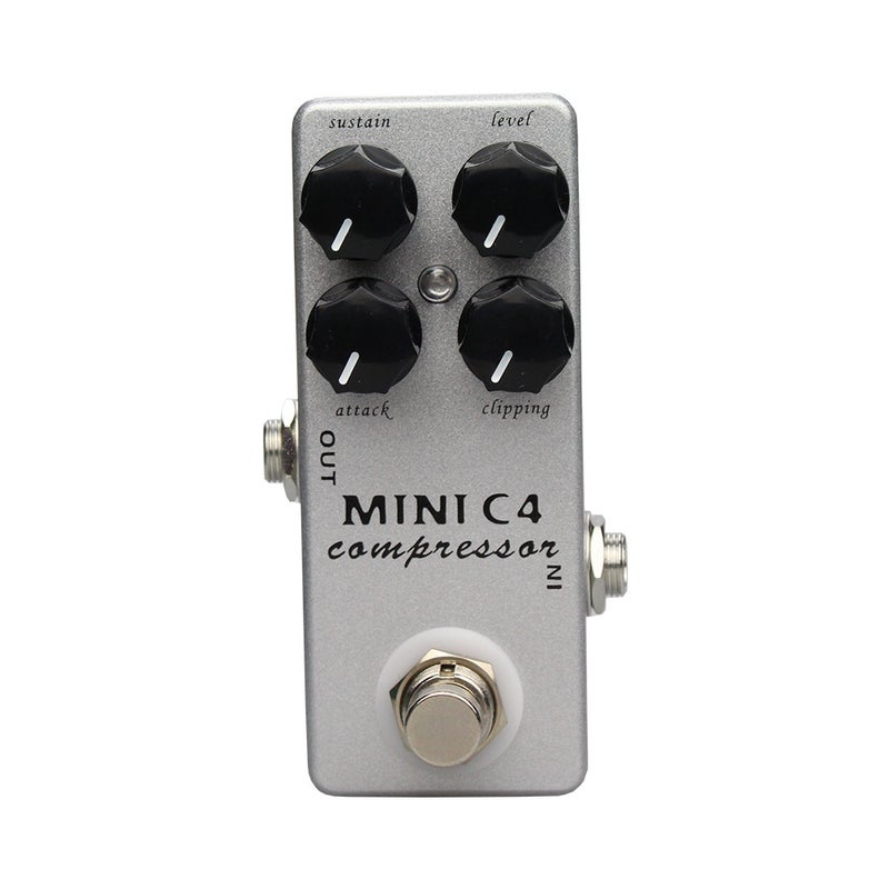 Generic Moskyaudio MINI C4 Compressor Musical Instrument Pedal Silver 