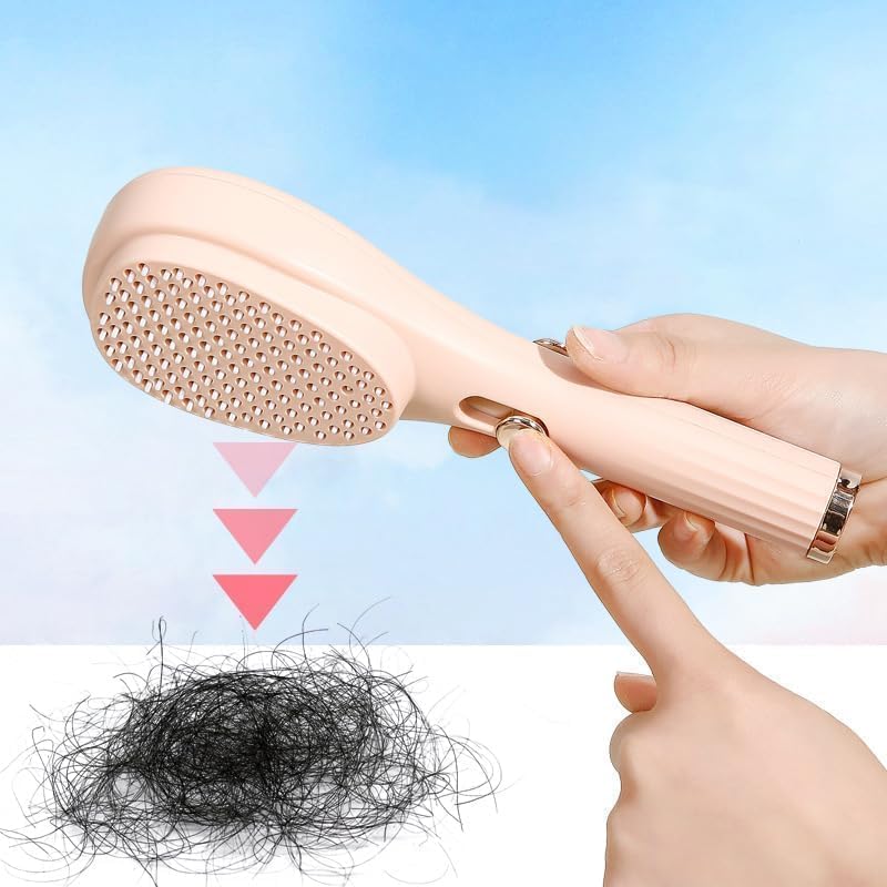 Generic GIR NATURAL Telescopic Self Cleaning Hair Dressing Comb OneClick Cleaning Comb Brush Massage Scalp Cleansing - Image 2