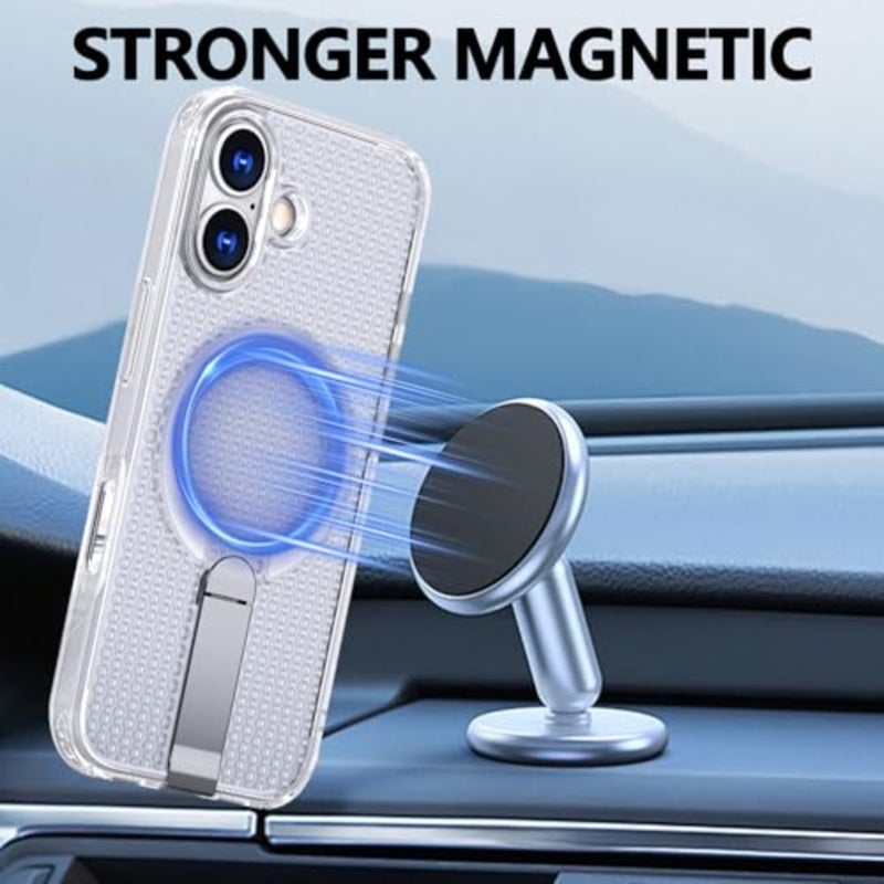 for Magnetic Cooling Case with Invisible Kickstand, Compatible with MagSafe Double Honeycomb Slim Mesh Heat Dissipation Breathable Shockproof Cover for FX - Image 3