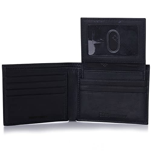 Alpine Swiss Mens Passcase Bifold Wallet Genuine Leather Comes in Gift Bag - Image 1